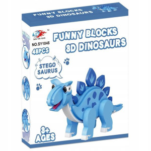 Stegozaur Dinozaur Klocki Piankowe Puzzle 48el