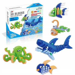 Morskie Zwierzęta Klocki Piankowe Puzzle 235el
