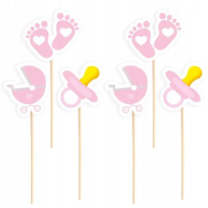Toppery Na Baby Shower Różowe Dla Dziewczynki 01