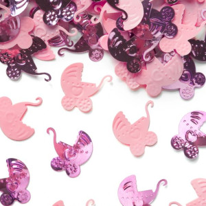 Konfetti Dekoracja Na Baby Shower Różowy Wózek