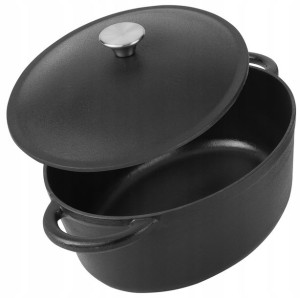 Brytfanna żeliwna gęsiarka 4,5 L ciężka 28 cm indu