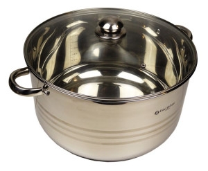 Garnek Stalowy Z Pokrywką 36cm 21l Indukcja Gaz