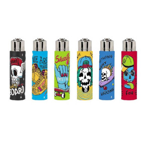 Zapalniczka Clipper Pop Cover - Skulls & Skate