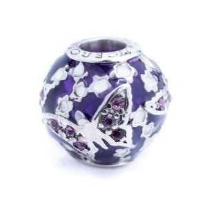 Paciorek Damski Viceroy VMM0230-37 Fioletowy Srebrzysty (1 cm)