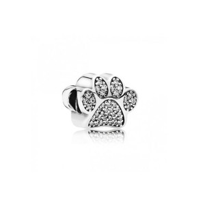 Paciorek Damski Pandora SPARKLING PAW PRINT & HEART
