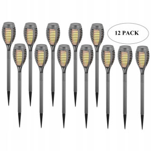 Pochodnia lampa solarna tańczące płomyki 12 led