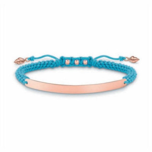 Bransoletka Damska Thomas Sabo LBA0062-597-1 Niebieski Różowe złoto Srebro