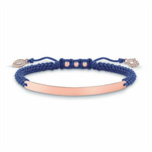 Bransoletka Damska Thomas Sabo LBA0068-898-1 Niebieski Różowe złoto Srebro