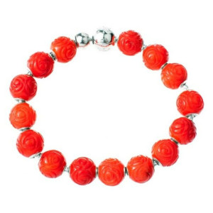 Bransoletka Damska Thomas Sabo KT0147-870-10-L17 Czerwony Plata de ley