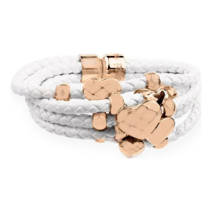 Bransoletka Damska Folli Follie 3B1T003RCW Biały Plata de ley (7 cm)