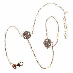 Bransoletka Damska Folli Follie 3B15S099RC Różowy Plata de ley (10 cm)