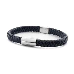 Bransoletka Damska Sif Jakobs BR28683AC-PT-19_5 Czarny Skórzany (19,5 cm)