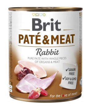 Karma BRIT PATÉ & MEAT z królikiem 800g
