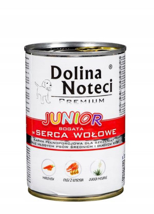 Karma DOLINA NOTECI Prem. Junior Serca Wołowe 400g