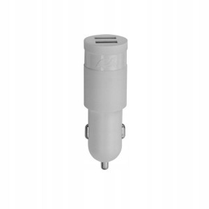 Rivacase Ładowarka Samochodowa 2,4A / 2xUSB biała