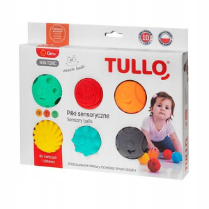 Piłki sensoryczne buźki 6 szt. AM Tullo kolorowe 4