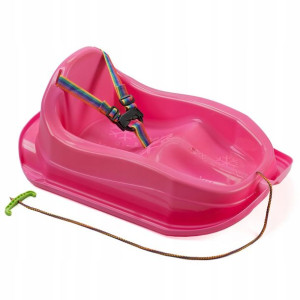 Sanki plastikowe mini bobek różowe
