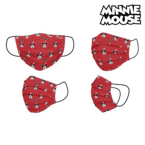 Maseczka Higieniczna Minnie Mouse + 11 lat Czerwony