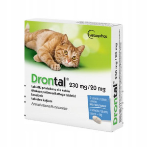 Vetoquinol Drontal tabletki odrobaczające kot 2szt