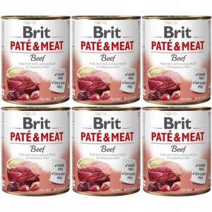 Karma BRIT PATÉ & MEAT z wołowiną 6x800g