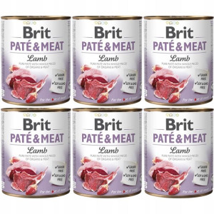 Karma BRIT PATÉ & MEAT z jagnięciną 6x800g