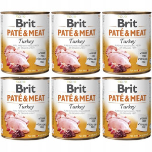 Karma BRIT PATÉ & MEAT z indykiem 6x800g