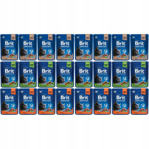 Brit Cat Pouches MIX smaków Sterilized 24x100g
