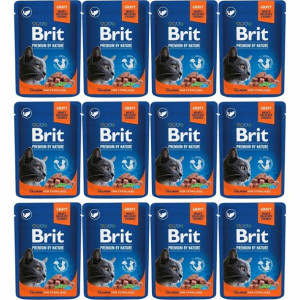 Brit Cat Pouches Salmon FOR Sterilized 12x100g