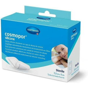 Plastry Sterylizowane Hartmann Cosmopor 7,2 x 5 cm Silikon 5 Sztuk