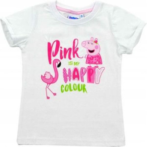 Koszulka T-shirt ŚWINKA PEPPA roz. 98/104 Biała
