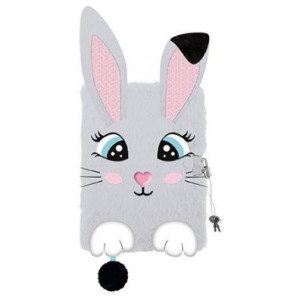 Pamiętnik z kłódką 3D włochacz Rabbit A5 96k