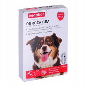 Beaphar obroża ochronna na Kleszcze Pchły M/L pies