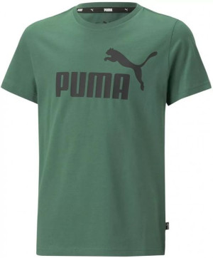 Koszulka młodzieżowa Puma ESS+ Col Logo Tee zielona- 586960 37