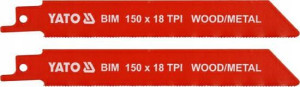 Yato Brzeszczoty Bim 150mm 18tpi 2szt.
