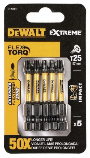 Bity udarowe TORSION 5szt 57 mm DT7396T DeWalt