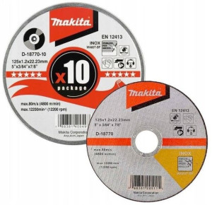 Tarcza tnąca INOX 125x1,2mm WA60T 10 szt. Makita