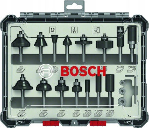 Frezy Zestaw Frezów Mieszanych 6 mm 15 SZT Bosch
