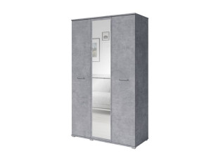 Szafa Otwierana NIKO 3-Drzwiowa + LUSTRO 120cm | Beton