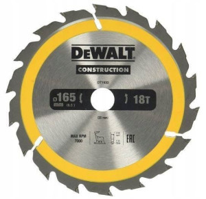 Tarcza Piła Do Drewna 165x20mm 18z Dt1933 Dewalt