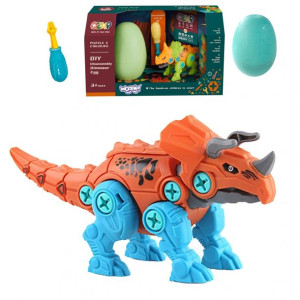 WOOPIE Dinozaur do Skręcani z Jajkiem Triceratops Zestaw Konstrukcyjny