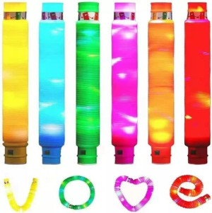 Rurki Sensoryczne Świecące Led Xl Pop Tube 6 Szt