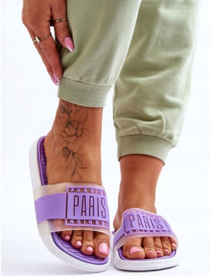 Klapki basenowe domowe damskie Paris r 39 fiolet