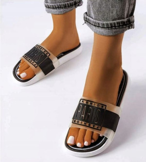 Klapki basenowe domowe damskie Paris r 40 czarne