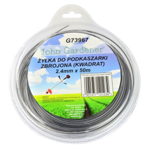 Żyłka Tnąca Do Kos I Podkaszarek 2,4 Mm 50 Mb Jg G73967 Kwadrat Zbrojona