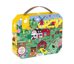 Puzzle progresywnew walizce Janod farma
