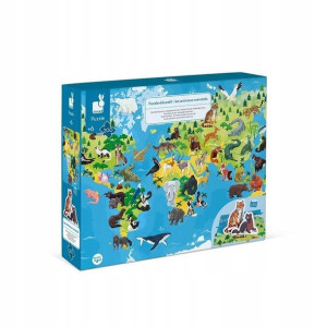 Puzzle z figurkami 3D Zagrożone gatunki Janod