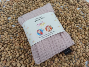 Termofor z pestek wiśni wafel brudny róż 0,2L