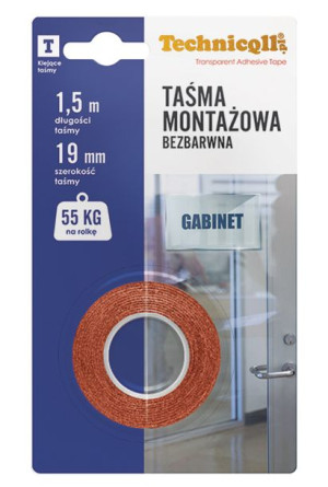 Taśma Montażowa Bezbarwna