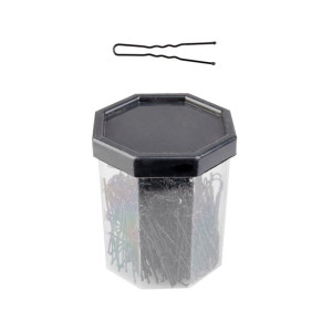 Kokówki fryzjerskie do włosów E-63 150 szt. 4,9 cm czarne