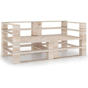 Ogrodowa sofa 2-osobowa z palet, drewno sosnowe
